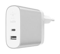 Belkin Boost Charge - Cargador doméstico (USB-C, 27 W + USB-A de 12 W( 39 W en total), USB multipuerto con carga rápida para iPhone 11, 11 Pro/Pro Max, XS, XS Max, XR, X, SE, 8/8 Plus y otros)