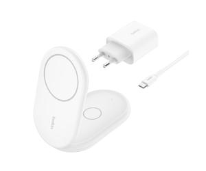Belkin BoostCharge Auriculares, Smartphone Blanco USB Cargador inalámbrico Carga rápida Interior
