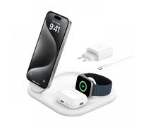 Belkin - BoostCharge Auriculares, Smartphone, Reloj inteligente Blanco USB Cargador inalámbrico Carga rápida Interior