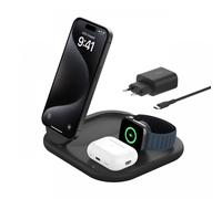 Belkin - BoostCharge Auriculares, Smartphone, Reloj inteligente Negro USB Cargador inalámbrico Carga rápida Interior