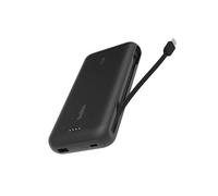 Belkin BoostCharge Batería Externa 20K, Carga rápida y Cable Integrado (PD 30 W), Power Bank, Cargador portátil USB-C Power Delivery para iPhone Serie 16, iPad Pro, Galaxy Serie S25 y Otros, Negro