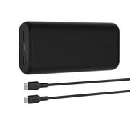 Belkin BoostCharge batería externa carga rápida 20000mAh con 3 puertos, PD a 20W, cargador portátil para Phone 16, 15, 14, 13, AirPods, Galaxy, Pixel y otros, portátil para viajar, cable USB-C a USB-C