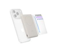 Belkin BoostCharge Batería Externa Carga Rápida 5000mAh, Power Bank Magnético Delgado 15W con Certificación Qi2, Anillo Magnético, 1 Puerto USB-C y Cable USB C, para iPhone, Galaxy, Pixel, iPad, Beis