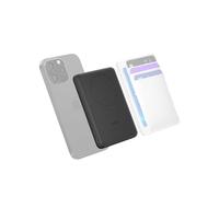 Belkin BoostCharge Batería Externa Carga Rápida de 5000mAh, 7.5W, Qi2 Power Bank Delgada, Puerto USB-C y Cable USB C, Cargador Portátil con Anillo Magnético para iPhone, Galaxy, Pixel y Mas, Negro