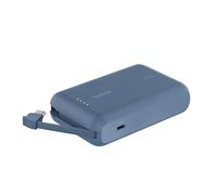 Belkin BoostCharge batería Externa de 10 000 mAh, Power Bank portátil con Cable Integrado PD (20 W), Carga rápida por USB-C Power Delivery 10K, Cargador móvil, Azul