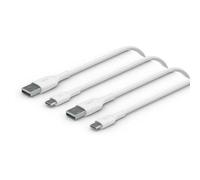 Belkin BoostCharge Cable USB-C a USB-A 1m Blanco Pack 2 Unidades