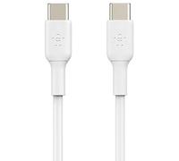 Belkin BoostCharge cable USB-C a USB-C (cable USB-C de carga rápida para iPhone 16, iPhone 15, Galaxy S24, S23, Google Pixel, iPad, MacBook, Nintendo Switch y otros, cable USB Tipo C) 1 m, blanco