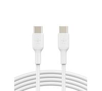 Belkin BoostCharge cable USB-C a USB-C (cable USB-C de carga rápida para iPhone 15, Galaxy S24, S23, Google Pixel, iPad, MacBook, Nintendo Switch y otros, cable de carga rápida USB Tipo C) 2 m, blanco