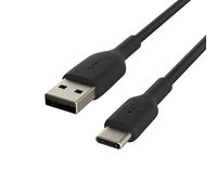 Belkin BoostCharge cable USB C, (cable USB-C a USB-A, cable USB Tipo C para iPhone 15, Samsung Galaxy S24, S24+, S24 Ultra, Pixel, iPad Pro, MacBook, Nintendo Switch y otros), 15 cm, negro