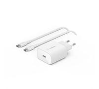 Belkin BoostCharge cargador de pared de 25 W con PPS, USB-C Power Delivery, carga rápida para iPhone 16, 15, teléfonos de Samsung Galaxy, iPad Pro y Pixel entre otros (cable USB-C a USB-C incluido)