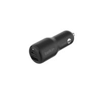 Belkin BoostCharge cargador doble para coche de 42 W con puerto USB-C PPS de carga rápida a 30 W y USB-A de 12 W para modelos de iPhone de las series 16, 15, 14 y 13, Samsung Galaxy S23 y otros, negro
