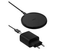 Belkin BoostCharge Cargador Inalámbrico Qi, Carga Rápida 15W - Negro | Estación de Carga Inalámbrica, Certificación Qi, iPhone, Samsung y Pixel, Compatible con Fundas, Cable USB-C y Adaptador 20W