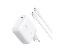 Belkin BoostCharge Cargador USB C, Cargador Rápido GAN de 100 W, Enchufe USB C Pared, Cable USB C de 1,5 m, Carga Rápida, iPhone 17, Samsung Galaxy S26, Pixel 10, AirPods, Tabletas, MacBook - Blanco