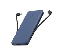 Belkin BoostCharge Plus cargador portátil batería externa 10K (10 000 mAh con cables integrados Lightning MFI y USB-C y un puerto USB-C adicional, para iPhone 16 serie y modelos anteriores), azul
