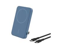 Belkin BoostCharge Pro Batería Externa Inalámbrica de 5000mAh con Qi2, Cargador portátil Compatible con MagSafe + Soporte Caballete, batería portatil para Phone 16, iPhone 15, 14, 13 y Otros, Azul