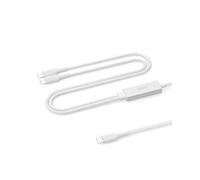 Belkin BoostCharge Pro Cable USB C 2 En 1 De 140 W, Cable USB C Carga Rápida, Cable Trenzado Doble, Distribución Inteligente De Alimentación, MacBook, iPhone, iPad, Samsung, Pixel y Otros - Blanco