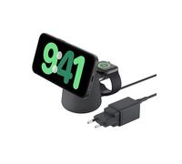 Belkin BoostCharge Pro Cargador Inalámbrico MagSafe 2 en 1 con MagSafe de 15 W, Carga Rápida para iPhone 17, iPhone Air, iPhone 16, Pixelsnap, AirPods y Otros Dispositivos con MagSafe - Negro