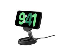 Belkin BoostCharge Pro Cargador Inalámbrico Qi2 compatible con MagSafe, Soporte de Carga Magnético rápido convertible de 15W, para Apple iPhone 17, Air, Pixelsnap, AirPods - Negro