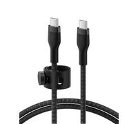Belkin BoostCharge Pro Flex cable trenzado USB-C a USB-C, cable de carga rápida Power Delivery con certificación USB-IF para iPhone 16 y 15, Galaxy S24, iPad, MacBook, Note, Pixel y otros, 2 m, negro