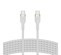 Cable usb tipo c belkin 3m - macho - macho - blanco - trenzado