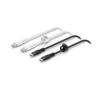 Belkin BoostCharge Pro Flex cable trenzado USB-C a USB-C, cable de carga rápida Power Delivery con certificación USB-IF para iPhone 15, Galaxy S24, iPad, MacBook, Note, Pixel y más, 1 m, 2 uds, negro