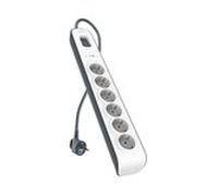 Belkin BSV603VF2M 6 Tomas Botones Blanco/Gris - Regleta