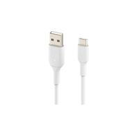 Belkin BoostCharge cable USB C, (cable USB-C a USB-A, cable USB Tipo C para iPhone 16, iPhone 15, Samsung Galaxy S24, S23, Pixel, iPad Pro, MacBook, Nintendo Switch y otros), 3 m, blanco