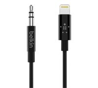 Belkin Cable Adaptador de Lightning a 3.5mm 1.8m Negro
