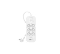 Belkin - Cable de alimentación de 2 m, luz indicadora Verde, 1 Puerto USB-C y 1 Puerto USB-A, Carga rápida PD, protección hasta 650 Julios