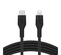 Belkin Cable de silicona USB-C a Lightning de 1 m BoostCharge Flex, Certificación MFi, Carga Rápida PD de 20 W para iPhone 14/14 Plus, 13, 12, Pro, Max, Mini, SE, iPad y Otros, Negro