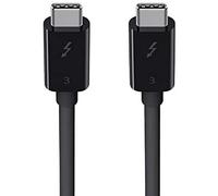 Belkin Cable Thunderbolt 3 de 100 W, cable de USB-C a USB-C, 0.5 m de largo, Negro, 0.8M