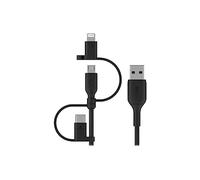 Belkin Cable Universal (Cable de Carga 3 en 1 USB-C, Lightning y micro-USB, Carga Smartphones, tabletas, baterías externas y Otros, 1 m)