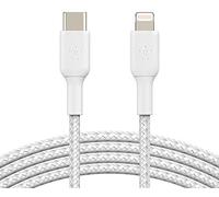Belkin Cable USB-C a Lightning Trenzado Carga Rápida 1 m Blanco MFi