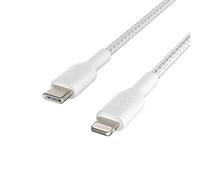 Belkin Cable USB-C a Lightning Trenzado Carga Rápida 1 m Blanco MFi