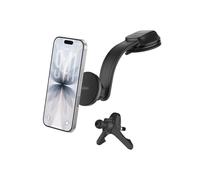 Belkin Cargador Coche Carga Rápida con Soportes para Rejilla de Ventilación y Salpicadero, Cable USB-C, Cargador Magnético Inalámbrico Qi2, MagSafe, iPhone 17, Pixelsnap y Galaxy S25 - Negro