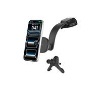 Belkin Cargador Coche Carga Rápida con Soportes para Rejilla de Ventilación y Salpicadero, Cable USB-C, Cargador Magnético Inalámbrico Qi2, MagSafe, iPhone 17, Pixelsnap y Galaxy S25 - Negro