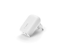Belkin Cargador Doble de Pared de 37 W para Teléfono, Puerto USB-C PD de 25 W y USB-A de 13 W, Carga Rápida para Galaxy S23, S22, Ultra, Plus, Note 20, la Serie iPhone 14 y muchos Otros
