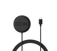 Belkin Cargador Inalámbrico Compatible con MagSafe, Base de Carga magnética con Soporte Vertical 15 W, certificación Qi2, iPhone 16, Samsung Galaxy S25 y AirPods (sin Fuente de alimentación), Negro