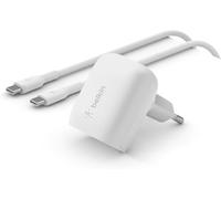 Belkin Cargador rápido de Pared USB Tipo C Power Delivery de 20 W, Adaptador de Carga rápida USB-C PD 3.1 PPS, diseño Compacto y portátil, para iPhone 15, Pro, MAX, Mini, iPad, Galaxy, Pixel y Otros