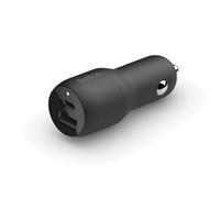 Belkin Cargador Rápido para Coche de 2 Puertos, 37 W, 1 Puerto USB-C PPS de 25 W y 1 Puerto USB-A de 12 W para Samsung Galaxy S24/S23/S22/Ultra/Plus, iPhone 16, iPhone 15/14/1312/Pro/Max/Mini y Otros