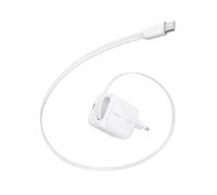 Belkin Cargador USB C con Cable USB C Retráctil y Puerto USB-C, Cargador Tipo C GAN, Carga Rápida para iPhone 17 y 16 Series, Galaxy S26 Series, AirPods, Tabletas, MacBook, Chromebook