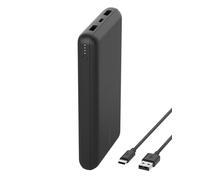 Belkin Cargador USB-C Portátil de 20 000 mAH, Batería Externa 20K con Puerto USB-C de Salida/Entrada, 2 Puertos USB-A y Cable USB-C a USB-A para iPhone, Galaxy y Otros - Negro