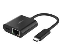 Adaptador USB-C a Ethernet Belkin INC019BTBK 1000Mbps 100W Power Delivery Negro