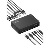 Belkin Connect - Estación de acoplamiento 14 en 1 de 100 W, base USB C de doble pantalla con soporte 4K a 60 Hz, tecnología DisplayLink, base USB C con transferencia de datos de 10 Gbps, puerto