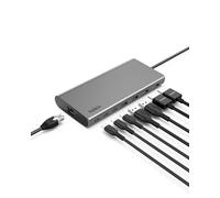 Belkin Connect - Hub universal USB-C 8 en 1 de doble pantalla con tecnología Silicon Motion, compatible con Mac, Windows y Chromebook, PD de 100 W con velocidades de transferencia de 10 Gbps y