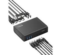 Belkin Connect Hub USB C de 16 Puertos y 140W, USB C Hub 16 en 1 para Tres Pantallas 4K a 60 Hz, DisplayLink, Adaptador Tipo C, Transferencias de 10 GBP, 2.5Gb Ethernet, Docking Station USB-C