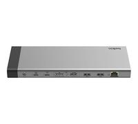 Belkin Connect Hub USB C Thunderbolt™ 5, Docking Station Portátiles 140W | Tres Pantallas 4K 144 Hz, 80 Gbps de Datos, 2.5Gb Ethernet, Conecta en Cadena hasta 6 dispositivos, Estación de Acoplamiento