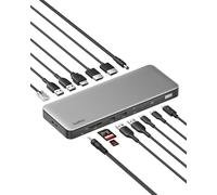 Belkin Connect Thunderbolt™ 4 Dock, estación de Acoplamiento 14 en 1 de 96 W con Soporte de Pantalla Triple 4K 60Hz, Transferencia de Datos de 40 Gbps, Puerto Ethernet de 2.5 GB, Cadena de Margaritas