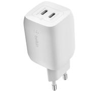 Belkin Doble USB-C GaN 65W PD y cargador de red rápido compacto PPS,