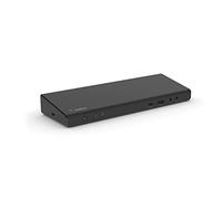 Belkin estación de acoplamiento, USB hub y concentrador DisplayLink para tres pantallas con 3 puertos HDMI, 2 DisplayPort, 1 de 3,5 mm para micrófono/altavoz, 5 USB-A y 1 Gigabit Ethernet, 85 W (PD)